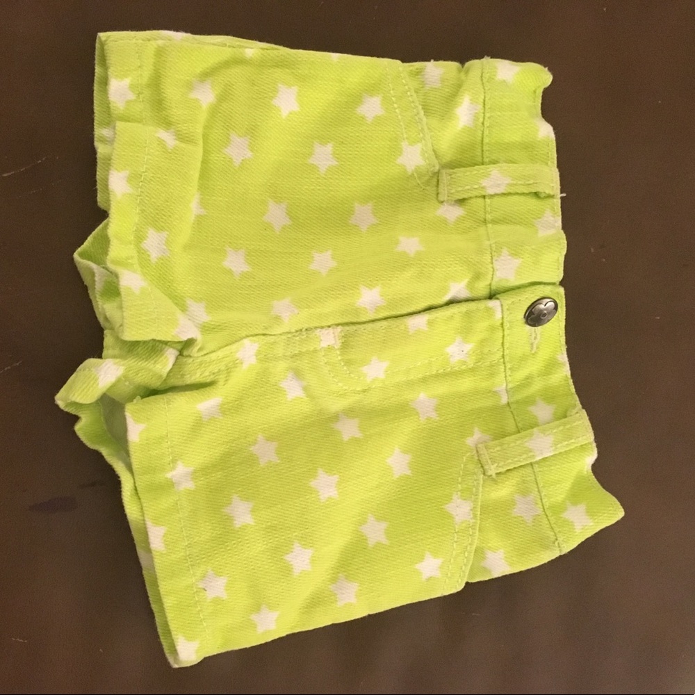 Lime Stars Jean Shorts